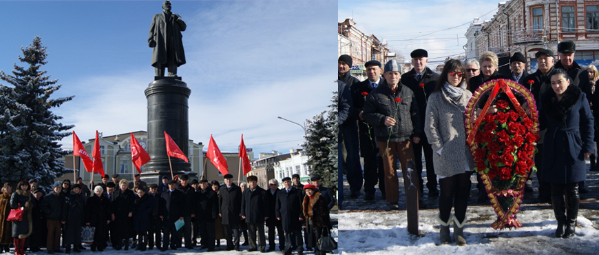 У памятника Ленину во Владикавказе появились живые цветы