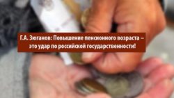 Повышение пенсионного возраста – это удар по российской государственности