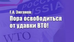 Пора освободиться от удавки ВТО